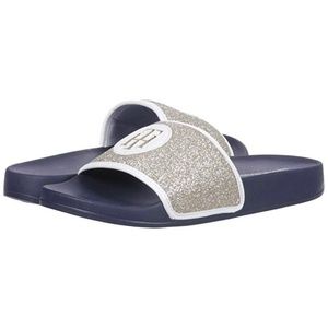 tommy hilfiger glitter slides